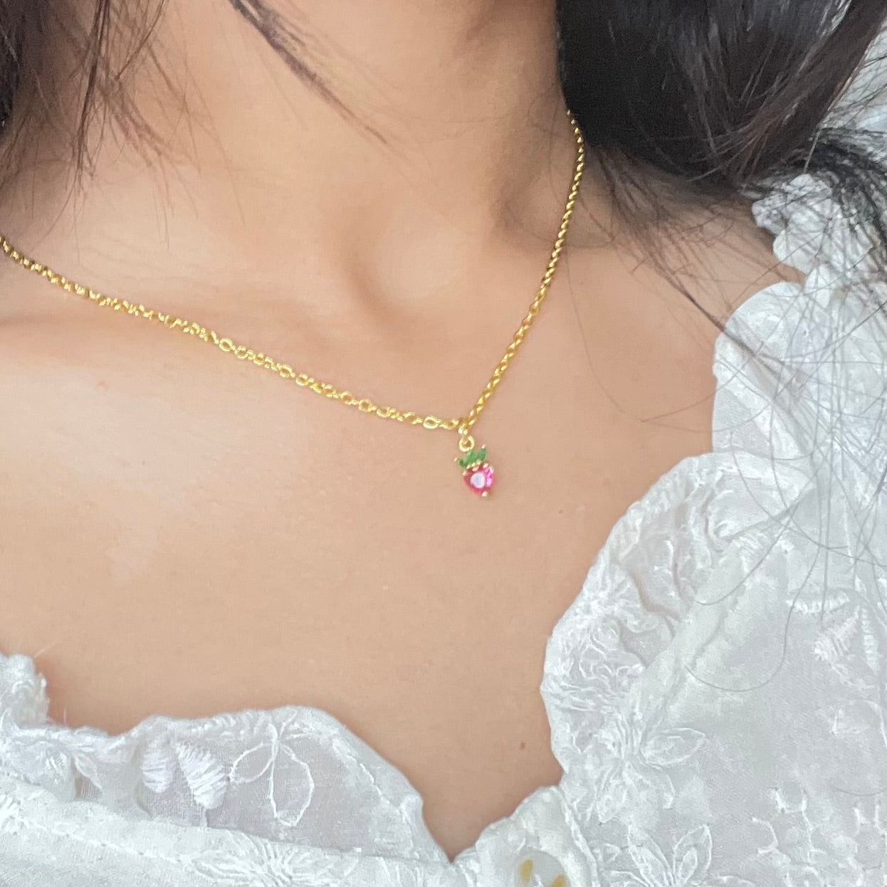 Brianna Strawberry Necklace