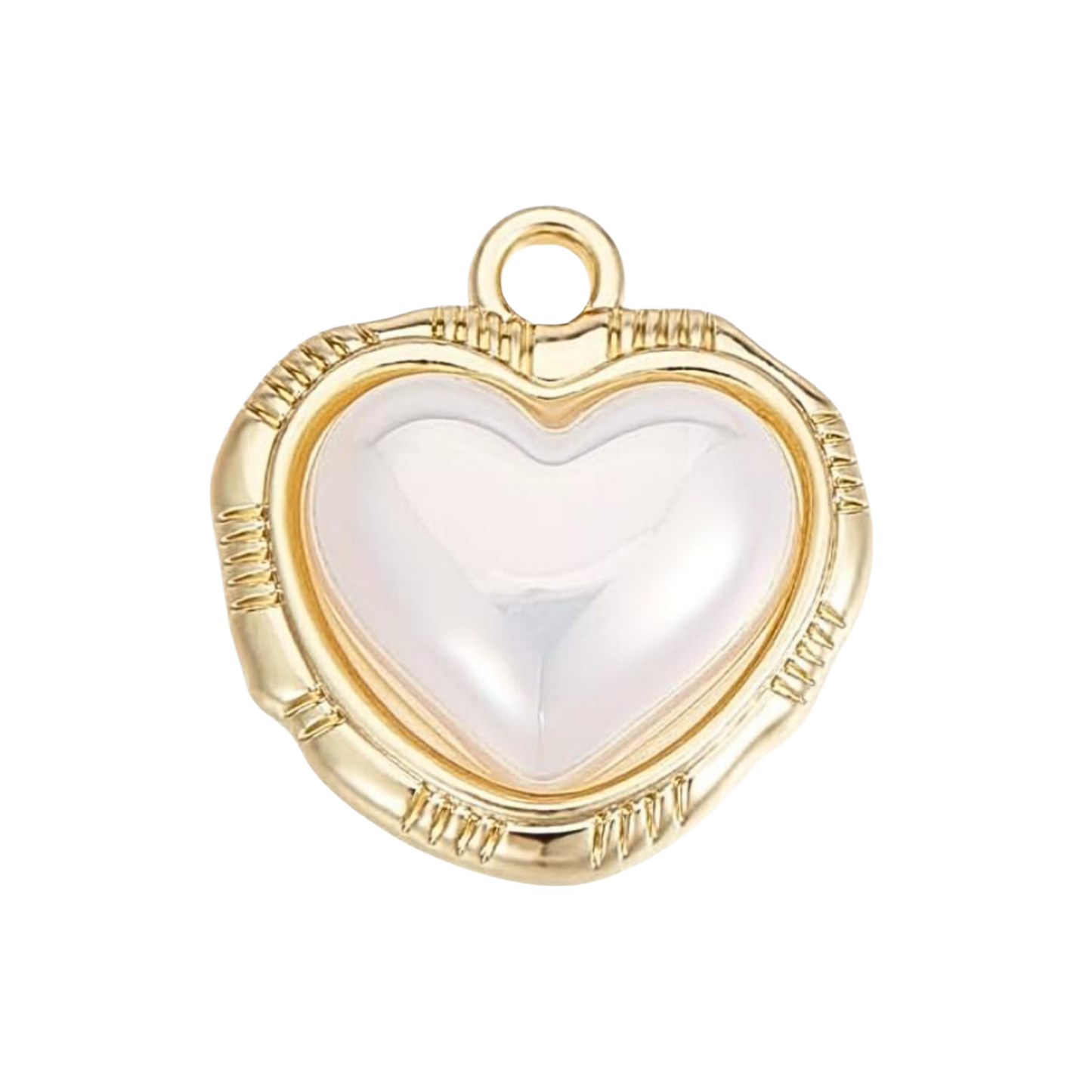 Pearl Heart Charm