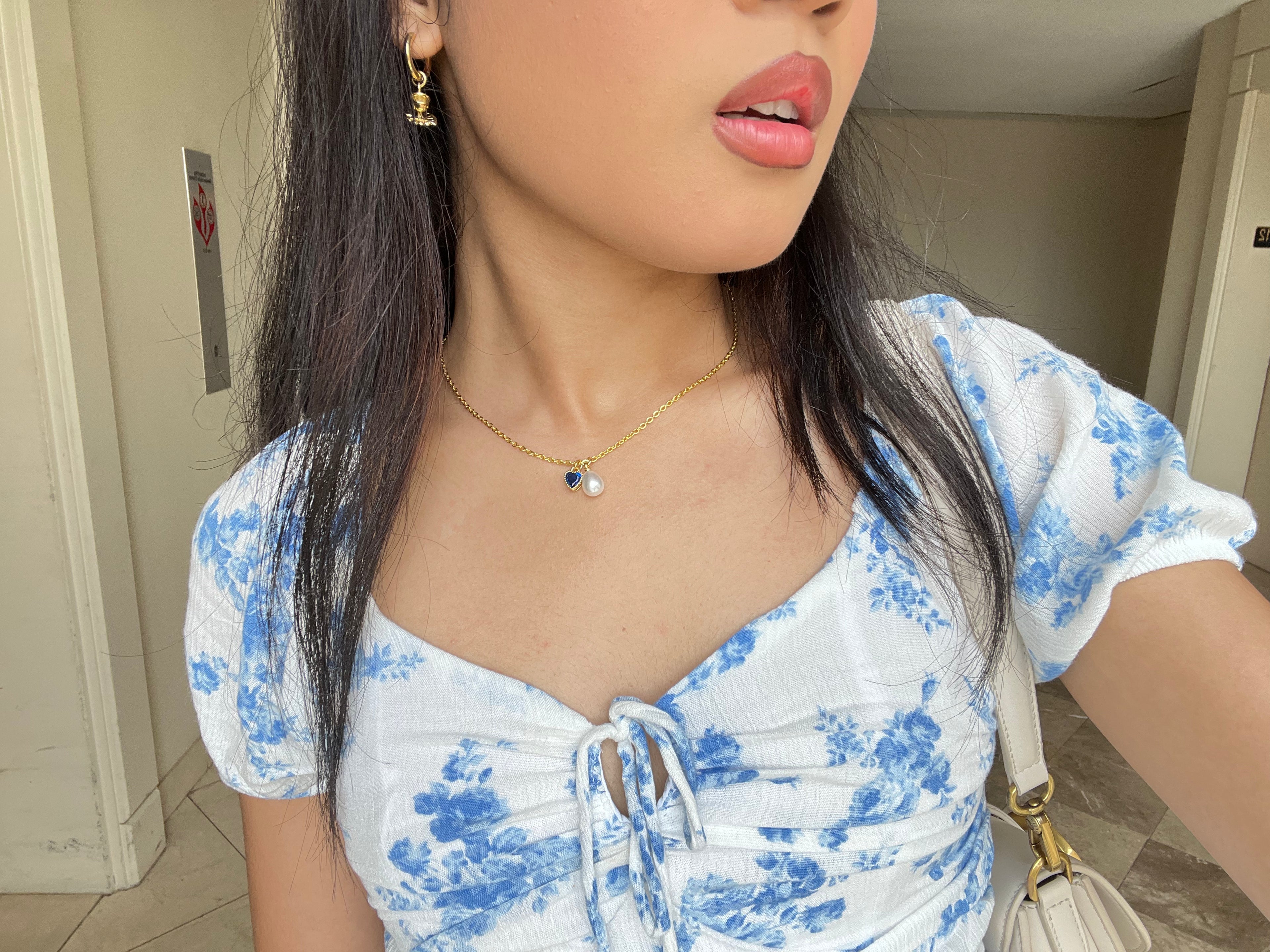 Lily Pearl & Birthstone Necklace